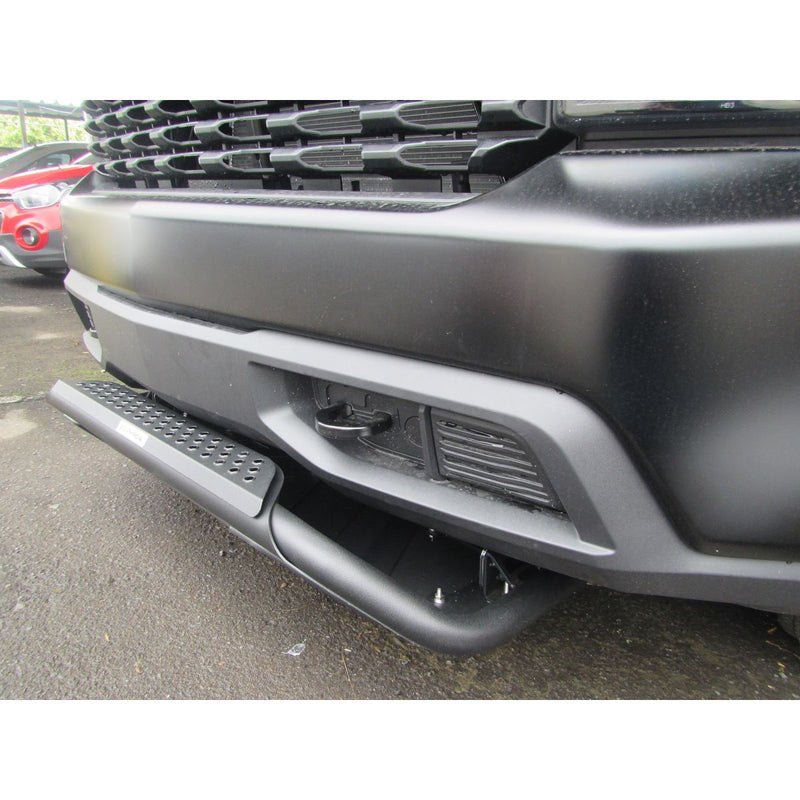 RC3 LR Skid Plate with LED light mount and Center step-black Textured Powdercoat