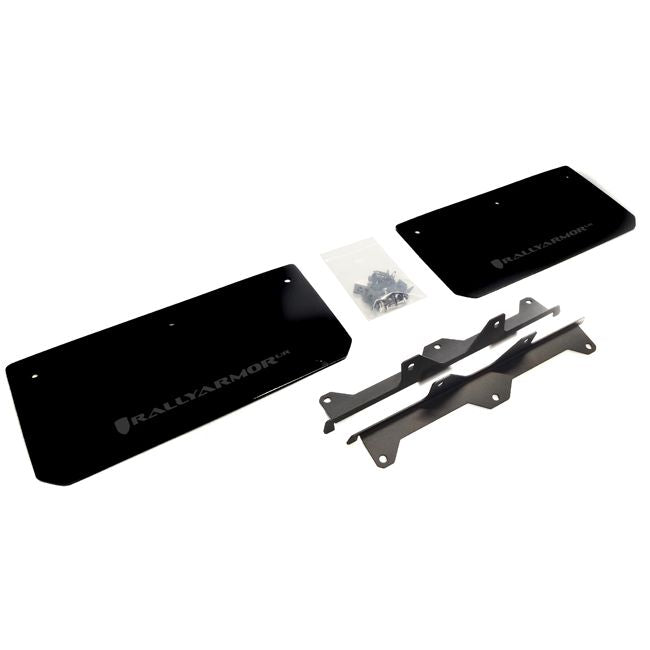 Rally Armor MF38-UR-BLK/GRY - 2015-2016 Polaris Slingshot SL SL LE - Black Mud Flap/Grey Logo