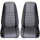 Neoprene Front Seat Covers Gray; 97-02 Jeep Wrangler TJ