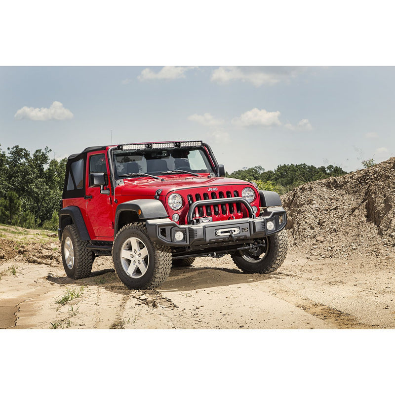 Spartacus Front Bumper Kit Satin Black; 07-16 Jeep Wrangler JK