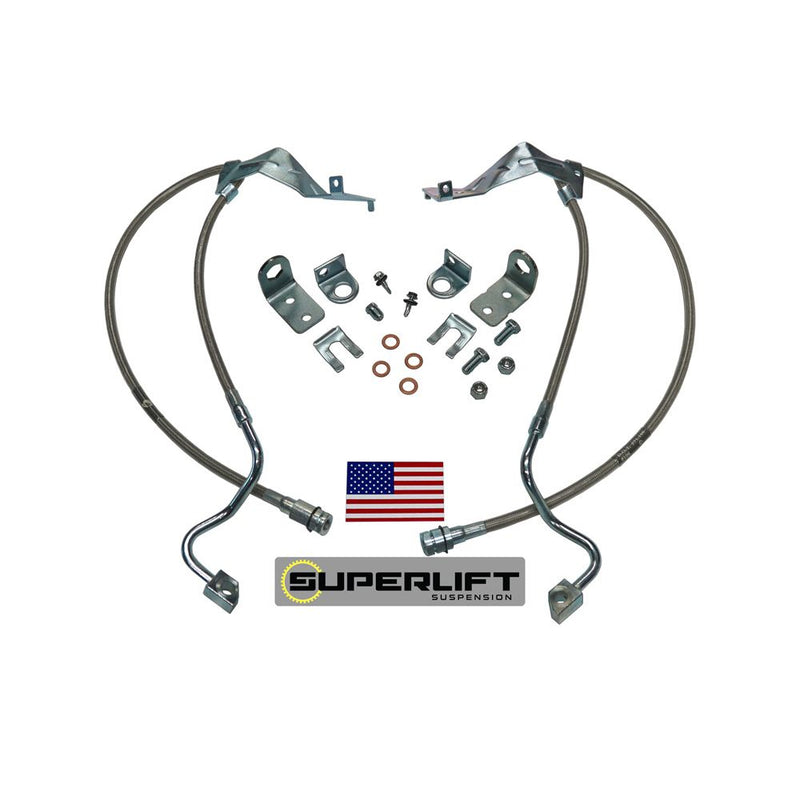 SUPERLIFT BRK HOSE FRT FD F250/350 SD 05-07 4''-8'' PR