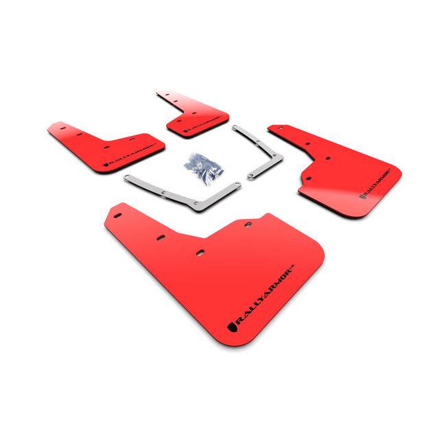 Rally Armor MF50-UR-RD/BLK - 2016-2020 Honda Civic Sedan Coupe - Red Mud Flap/Black Logo