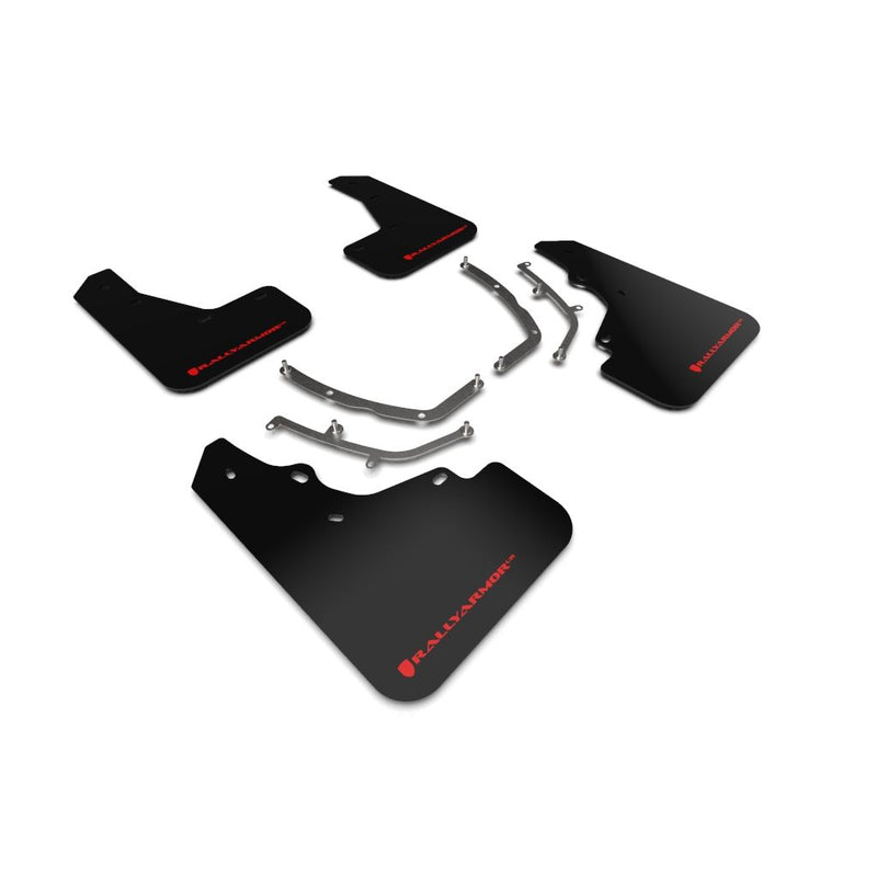 Rally Armor MF61-UR-BLK/RD - 2019+ Mazda 3 Hatchback - Black Mud Flap/Red Logo