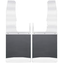 Kick Back Mud Flaps Front 12" Wide - Stainless Steel Top and Weight