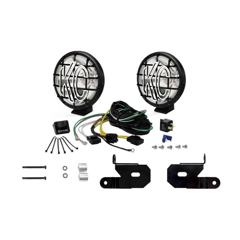 6" Apollo Pro Halogen - 2-Light System - Pillar Mount - 100W Spot Beam - for 18-20 Jeep JL