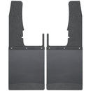 Kick Back Mud Flaps Front 12" Wide - Black Top and Black Weight