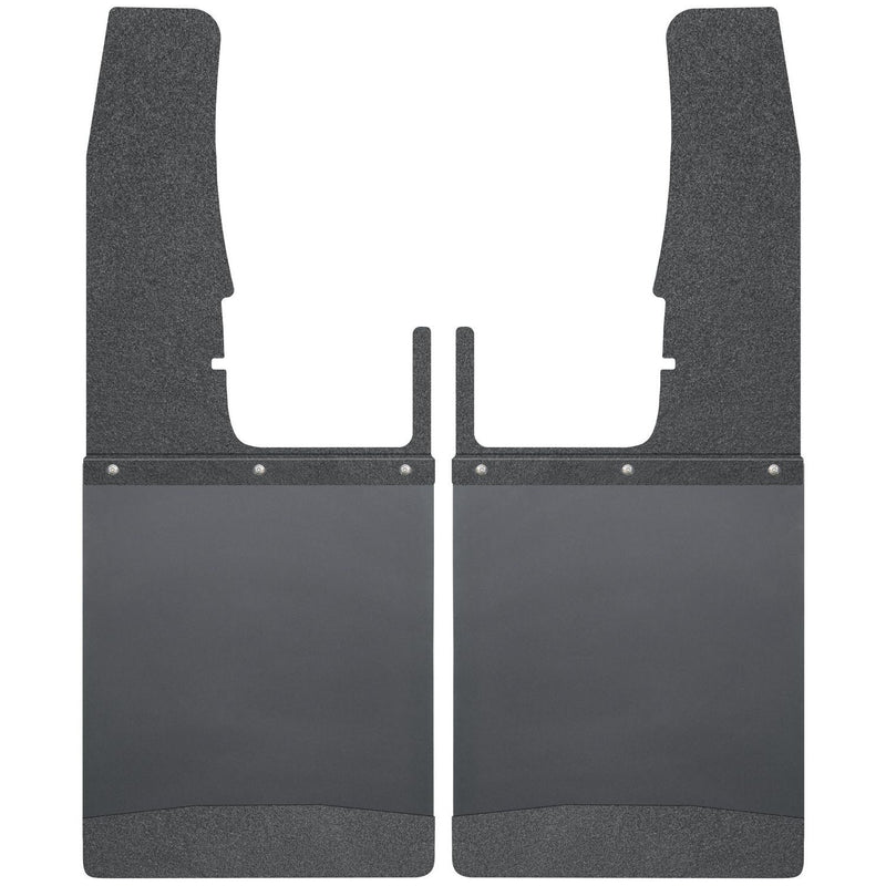 Kick Back Mud Flaps Front 12" Wide - Black Top and Black Weight