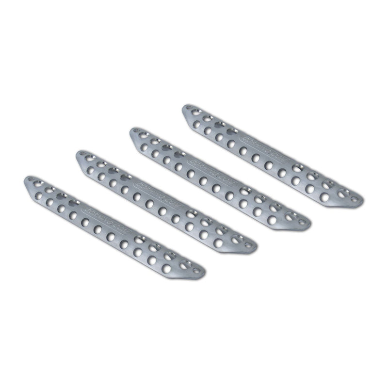 Go Rhino - D20000S - Dominator D2 & D4 inOriginal Stylein Step Pads (4 medium) - Silver aluminum