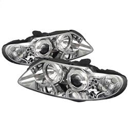 ( Spyder ) - Projector Headlights - LED Halo - LED ( Replaceable LEDs ) - Chrome - High H1 (Included) - Low H1 (Included)
