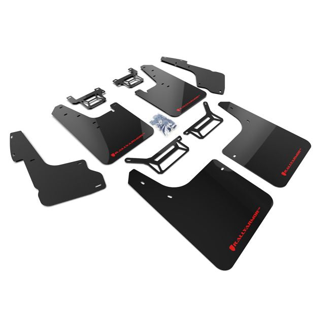 Rally Armor MF48-UR-BLK/RD - 2012-2019 Toyota 4Runner Base Limited TRD Pro - Black Mud Flap/Red Logo