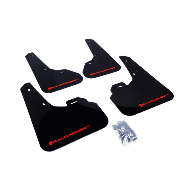 Rally Armor MF17-UR-BLK/RD - 2010-2013 Mazda 3 I Mazdaspeed S - Black Mud Flap/Red logo