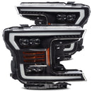 18-20 Ford F150 LED Projector Headlights Plank Style Design Matte Black w/ Activation Sequential Signal