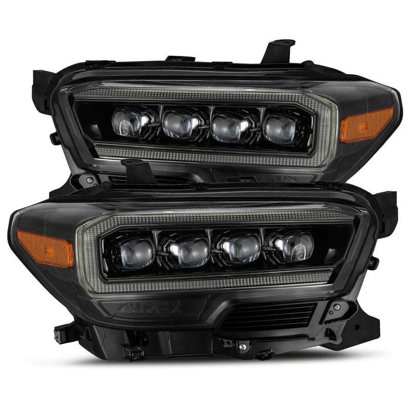 LED Projector Headlights Plank Style Design Midnight Black