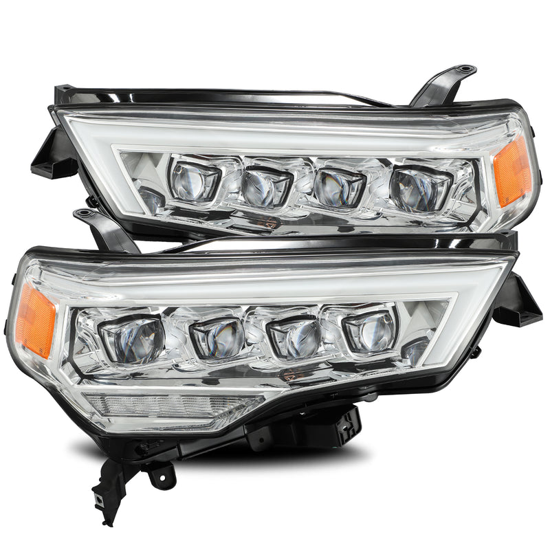 LED Projector Headlights Plank Style Design Chrome