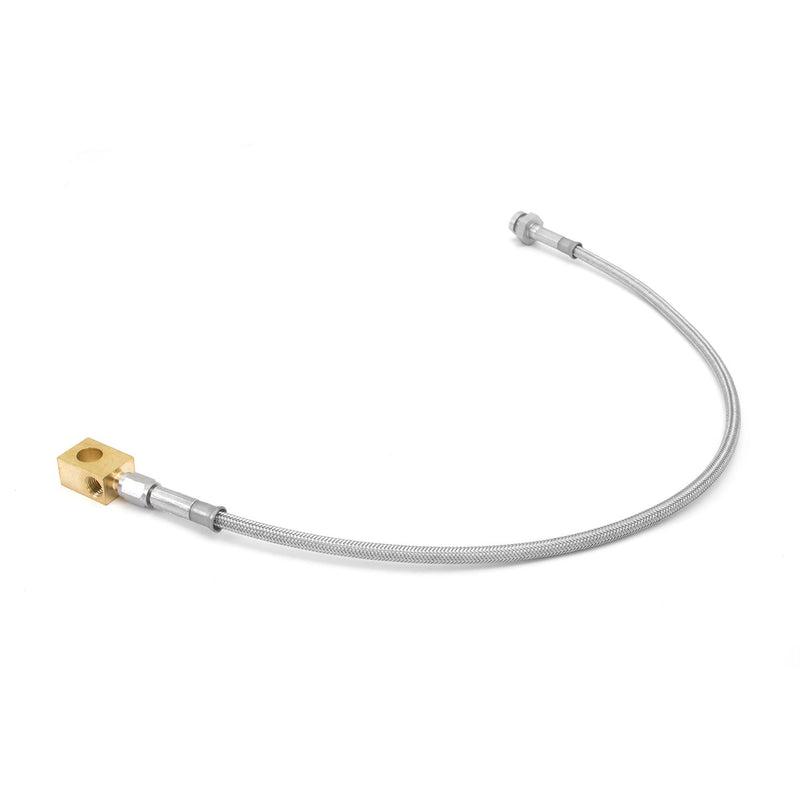 Rear Brake Hose Braided Stainless Steel; 72-75 Jeep CJ Models