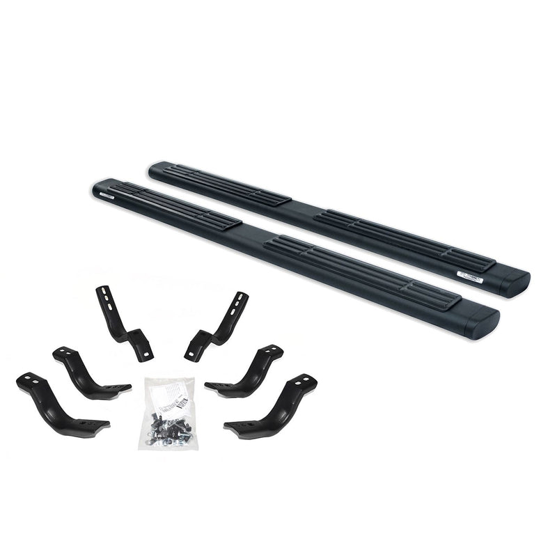 Go Rhino - 686439980T - 6in OE Xtreme Textured Black SideSteps Kit - 80in Long bars + Brackets