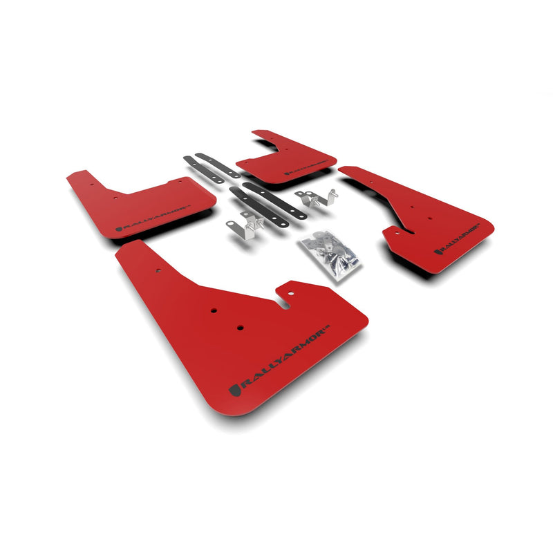 Rally Armor MF67-UR-RD/BLK 2019-2020 Toyota Corolla Hatchback  Red Mud Flap/Black Logo