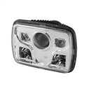 ( xTune ) - Rectangular Sealed Beam 7x6 Inch LED Headlights ( High/Low Beam ) - Chrome