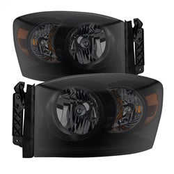( xTune ) - Amber Crystal Headlights - Black Smoked