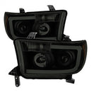 ( xTune ) - LED Light Bar Projector Headlights - Black Smoked