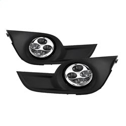 ( Spyder ) - DRL LED Running Fog Lights w/Switch - Clear