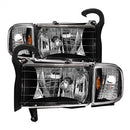 ( xTune ) - OEM Style Headlights with Corner Lamps - Black