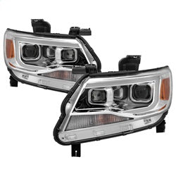 ( xTune ) - Projector Headlights - Light Bar DRL - Chrome