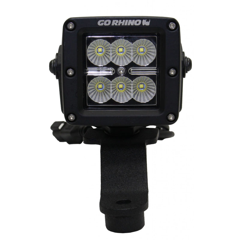 Go Rhino - 730030T - Jeep Wrangler JL & JLU Windshield Cowl Mount for a 3in X 3in Single Cube