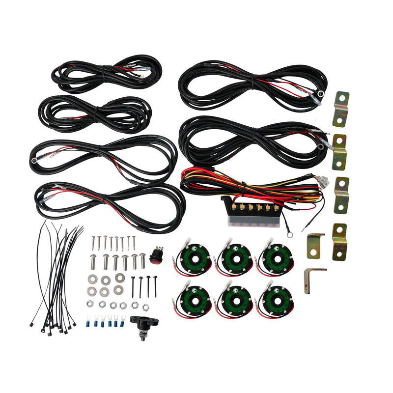 Cyclone LED Rock Light - 6-Light System - Green - 5W Flood Beam