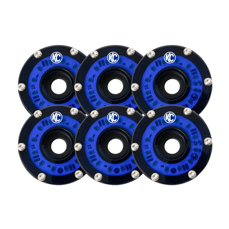 Cyclone LED Rock Light - 6-Light System - Blue - 5W Flood Beam