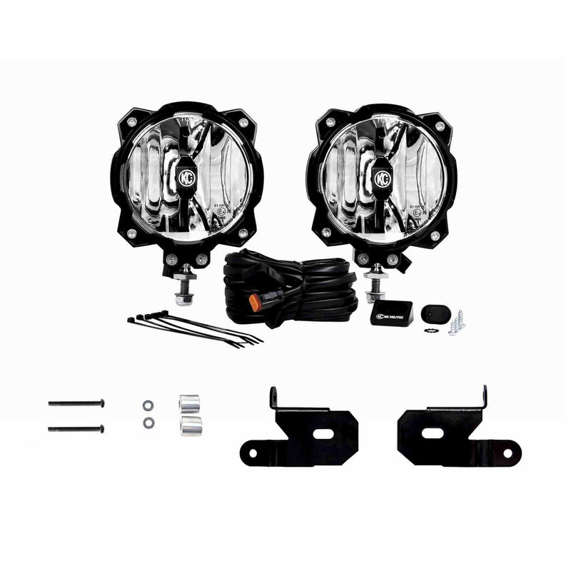 6" Pro6 Gravity LED - Pillar Mount - 2-Light System - 20W Spot Beam - for 18-20 Jeep JL