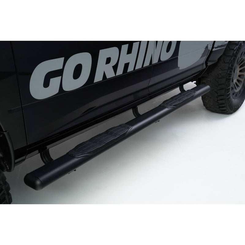Go Rhino - 10573T - 1000 Series 5in Oval Side Steps Black Powdercoated 73in long