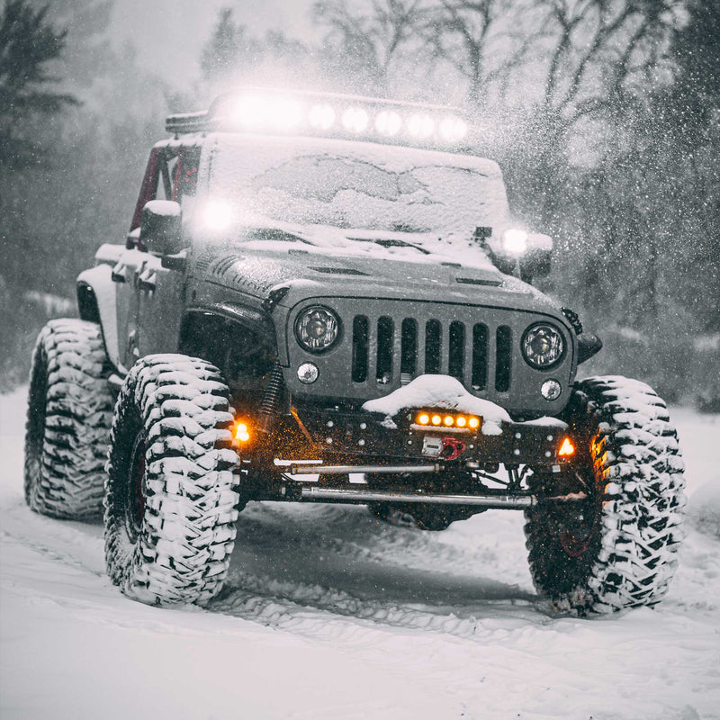 FLEX ERA 4 - 2-Light System - Pillar Mount - 80W Spot Beam - for Jeep JK