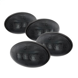 ( xTune ) - Dually Fender 2 Red LED+ 2 Amber LED Side Fender Lights 4pcs - Smoke