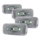 ( xTune ) - Dually 2 Red LED + 2 Amber LED Fender Lights 4pcs - Clear