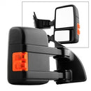 ( xTune ) - Manual Extendable - Manual Adjust Mirror with LED Signal Amber- Right