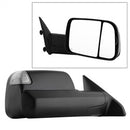 ( xTune ) - Manual Extendable - POWER Heated Adjust Mirror with LED Signal Black Housing - Right