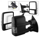 ( xTune ) - Manual Extendable - POWER Heated Adjust Mirror with LED Signal Smoke