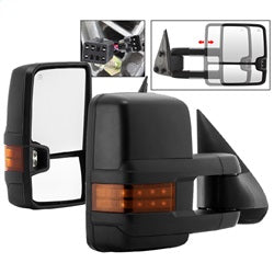 (xTune ) - G2 Power Heated Amber LED Signal Telescoping Mirror - SET