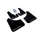 Rally Armor MF9-UR-BLK/WH - 2004-2009 Mazda 3 I/Mazdaspeed/S - Black Mud Flap/White Logo