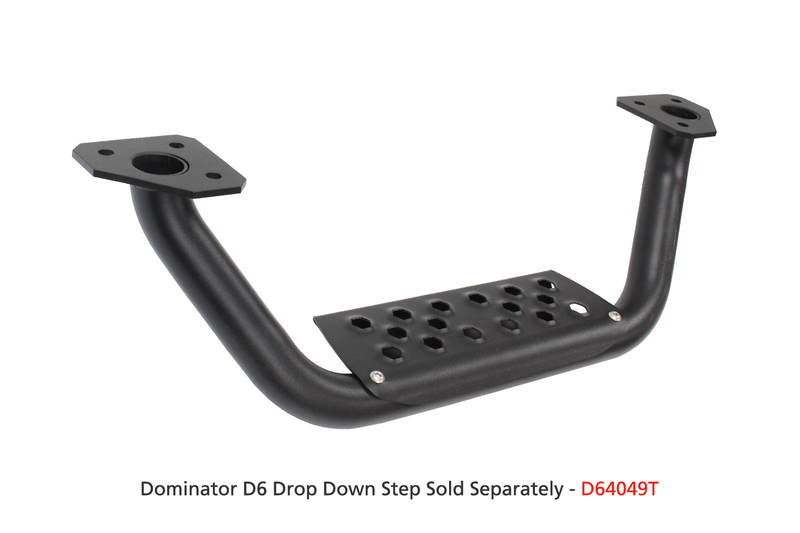 Go Rhino - D64049T - Dominator D6 Side Steps for 2019+ Chevy/GMC 1500 Crew Cab Textured Black