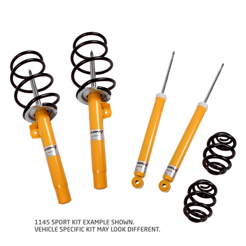 Koni - 1145 KONI Sport/Eibach Kit- 4 Sport (yellow) dampers & 4 Eibach lowering springs
