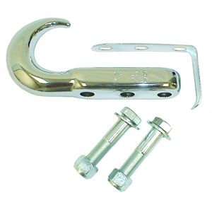 Front Tow Hook Chrome; 42-06 Jeep CJ/Wrangler YJ/TJ
