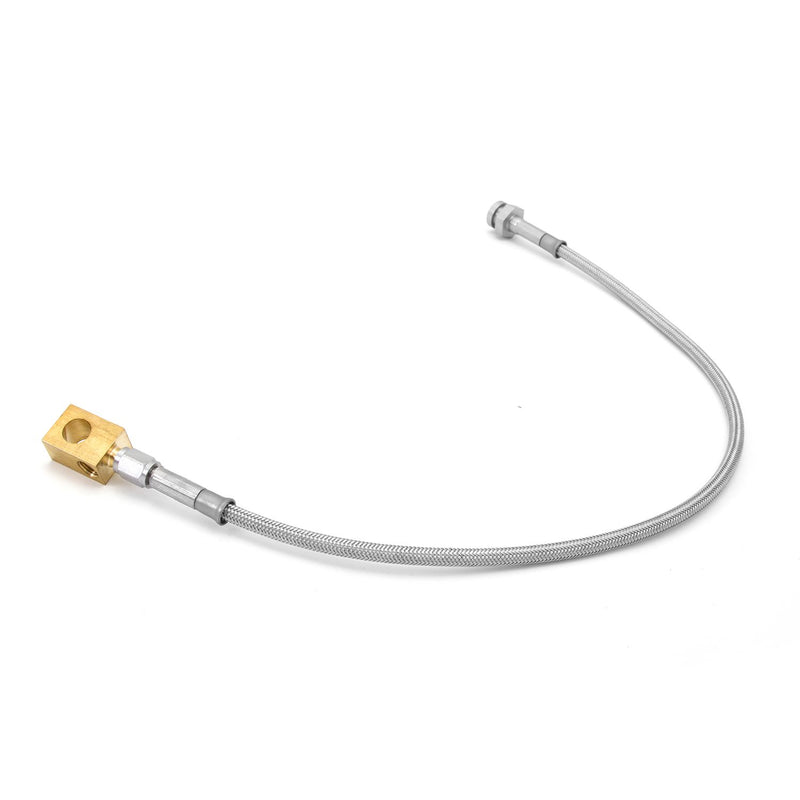 Front Brake Hoses Stainless Steel Drum; 66-71 Jeep CJ/Commando