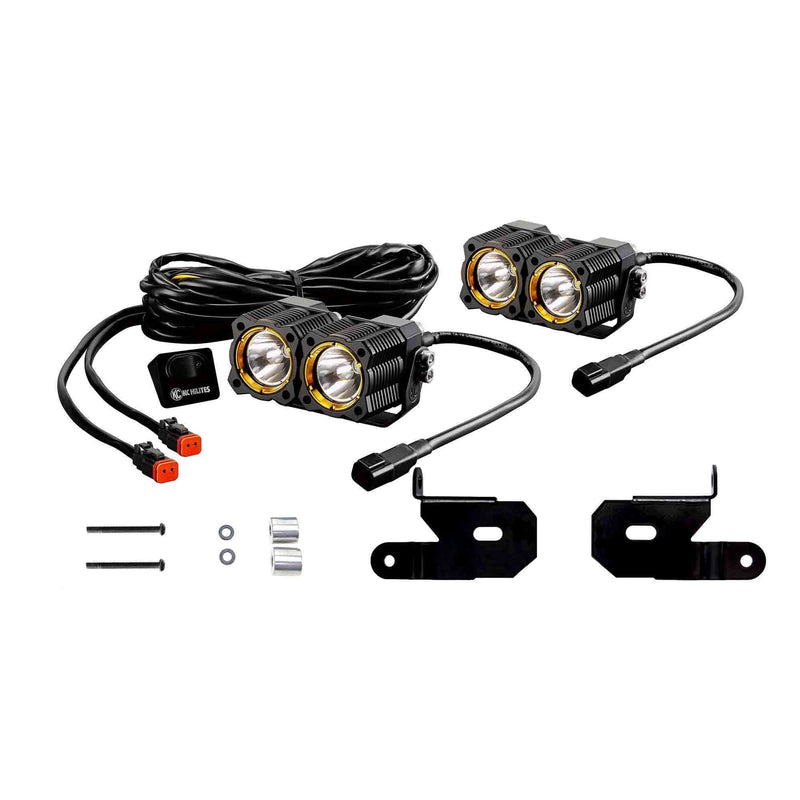 KC FLEX LED Dual - Pillar Mount - 2-Light System - 20W Spot Beam - for 18-20 Jeep JL / JT