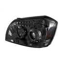 ( Spyder ) - Projector Headlights - LED Halo - LED ( Replaceable LEDs ) - Smoke - High H1 (Included) - Low 9006 (Not Included)