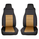 Neoprene Front Seat Covers Tan; 97-02 Jeep Wrangler TJ