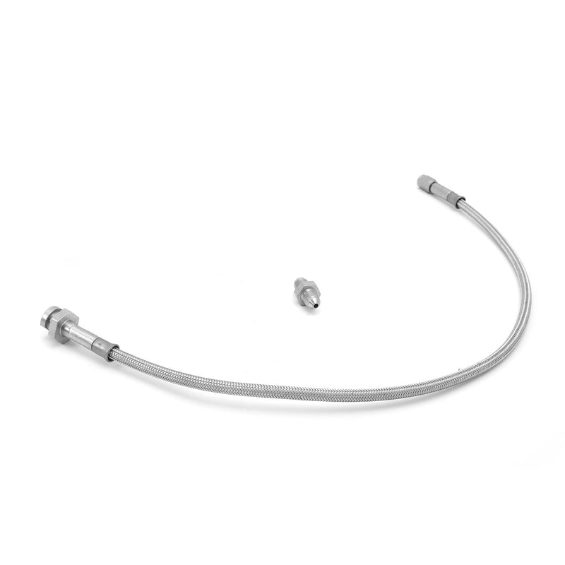 Front Brake Hoses Stainless Steel Drum; 76-78 Jeep CJ5/CJ7