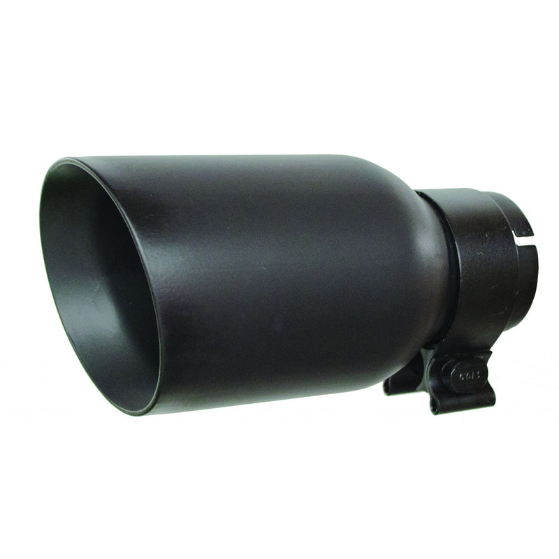 Go Rhino - GRT21248FB - Texture black powder coated Stainless Steel Exhaust Tip