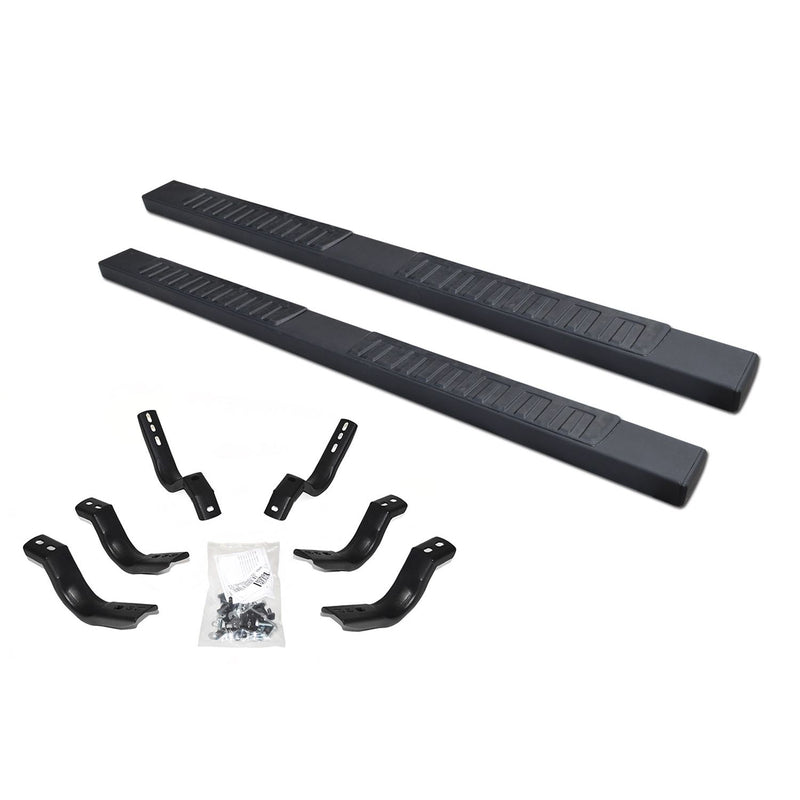 Go Rhino - 6862439980T - 6in OE Xtreme II Textured Black SideSteps Kit - 80in Long bars + Brackets